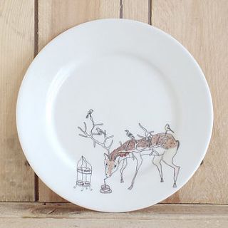 stag design side plate by mellor ware