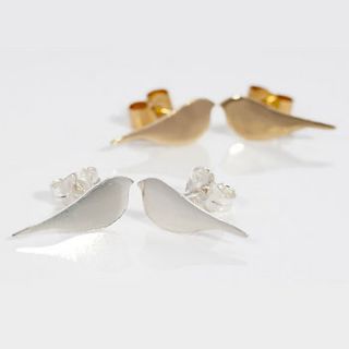 little bird stud earrings by kate wimbush jewellery