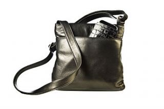 leather tote bag by dark olive green