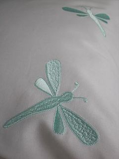 dragonflies egyptian cotton pillowcase by gilly nicolson