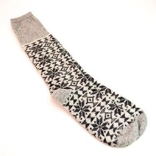lambswool socks for him stripes, dots, flakes by catherine tough