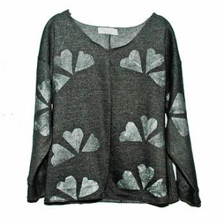 charcoal and silver hearts jumper by slcslc