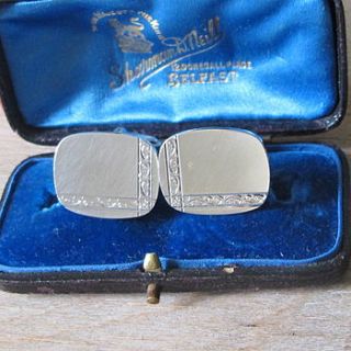 vintage 1979 solid silver cufflinks by ava mae designs