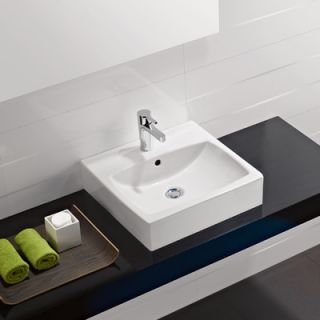Bissonnet Universal Sweet Porcelain Bathroom Sink with Overflow