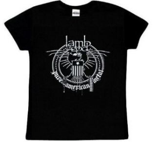 Lamb Of God 'Seal Women's / Juniors black t shirt (Large Juniors) [Apparel] Music Fan T Shirts Clothing