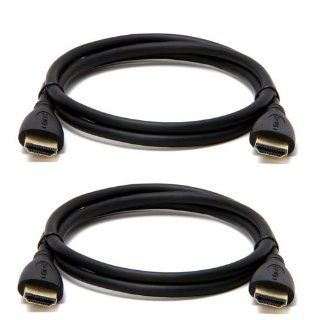 Cmple   High Speed HDMI 1.4 Cable with Ethernet   30AWG, 3 Feet, Black Color (2 PACK) Electronics