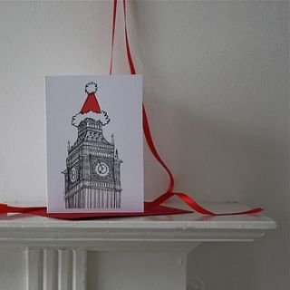 big ben christmas card by adam regester art and illustration
