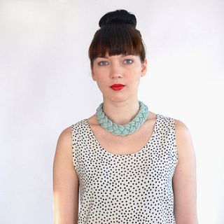 hand knitted plait necklace by anna alicia
