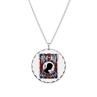 Necklace Circle Charm POWMIA All Gave Some Some Gave All on Rebel Flag Artsmith Inc Jewelry
