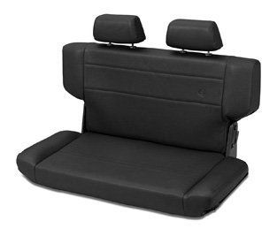Bestop 39435 01 TrailMax II Fold and Tumble Black Crush All Vinyl Rear Bench Seat for 97 06 Wrangler TJ (except Unlimited) Automotive