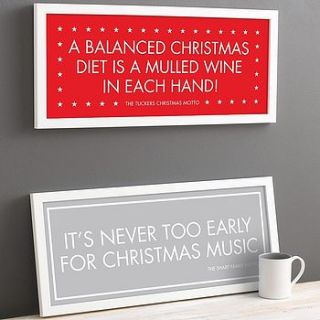 personalised christmas motto print by modo creative