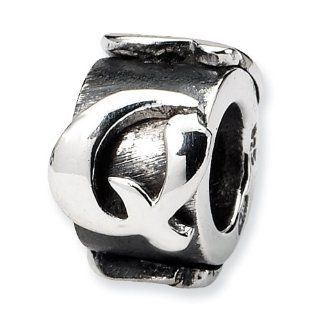 Reflection Beads Sterling Silver Reflections Letter Q Message Bead Bead Charms Jewelry