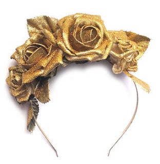 glitter rose crown headband by crown and glory