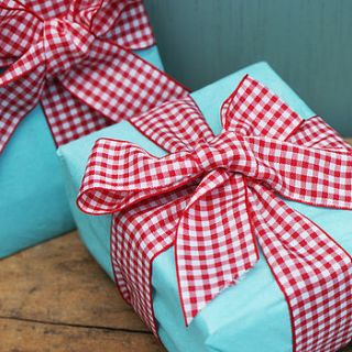 red gingham ribbon by sparks living