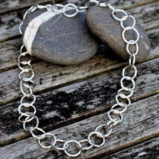 handmade chunky silver chain necklace by hetty hearts