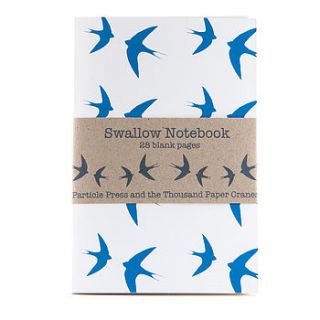 swallow notebook by particle press and the thousand paper cranes
