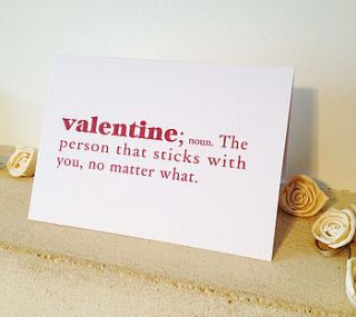 valentine's dictionary definition card by betsy benn