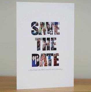 personalised 'save the date' photograph cards by imagine photowords & craft kits