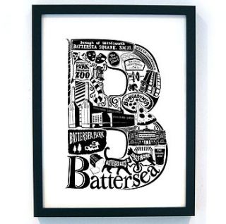 best of battersea screenprint by lucy loves this