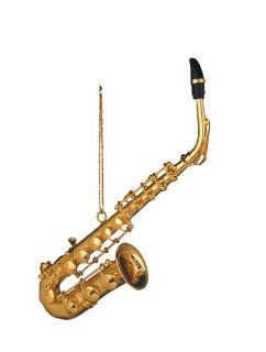 Music Treasures Co. Gold Saxophone Christmas Ornament   Decorative Hanging Ornaments