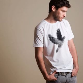 men's contemporary dove t shirt by victoria eggs