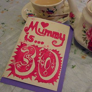 'mum/mummy is…' special age birthday card by something wonderful design