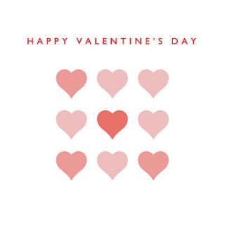 'happy valentine's day' hearts card by loveday designs