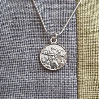 contemporary silver st. christopher by tales from the earth