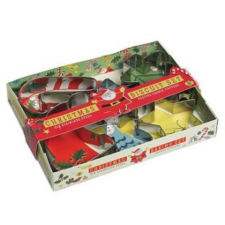 set of six christmas carnival biscuit cutters by little ella james
