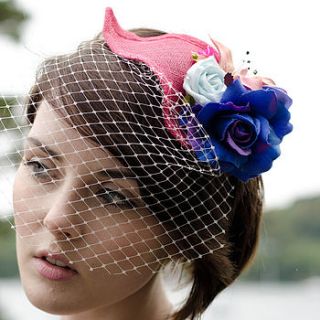 colourful flower fascinator by holly young headwear