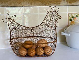 rustic chicken wire egg basket by the contemporary home