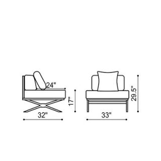dCOR design Xert Leatherette Modular Chair