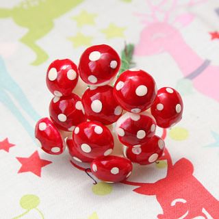 christmas toadstool wire decorations by red berry apple