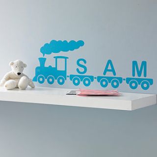 personalised train vinyl wall sticker by oakdene designs