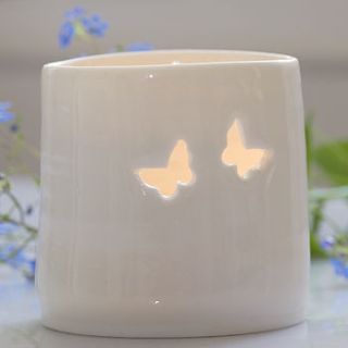 porcelain flutter tea light by luna lighting