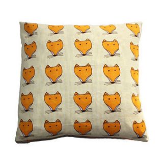 fox face cushion by helena carrington illustration