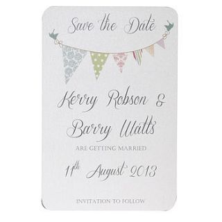 personalised bunting wedding guest book by dreams to reality design ltd