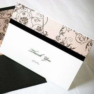 boudoir personalised thank you cards   box of 10 by ten and sixpence