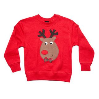 children's reindeer christmas jumper by not for ponies