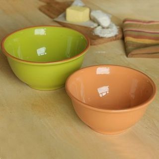 glazed terracotta bowl set by jules china