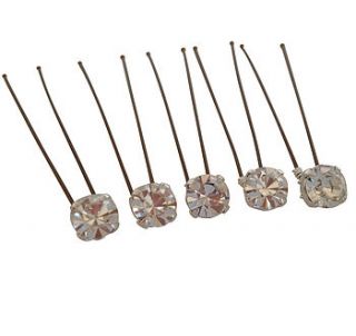 set of five simplicity diamante hair pins by corrine smith design
