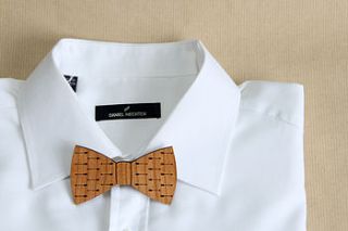 wooden bow tie with arrow print by ladybird likes