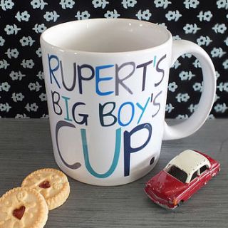 boys personalised big boy's cup by that lovely shop