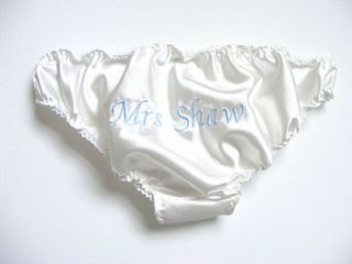 'mrs name' wedding knickers by radiance boutique