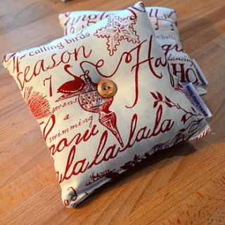 christmas carol lavender pillow by grace & favour home