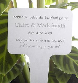 personalised tree or garden plaque by keepstakes