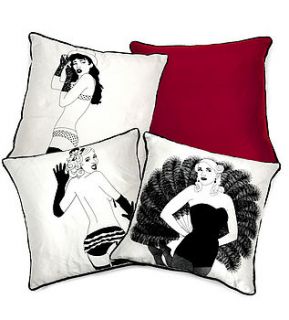 burlesque silk cushion by dupenny