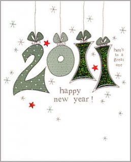 handmade happy new year card by eggbert & daisy