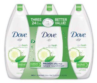 Dove go fresh Cool Moisture Body Wash, Value Pack, 24 Ounce, 3 Count  Bath And Shower Gels  Beauty