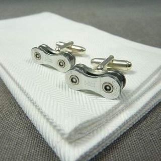 shimano dura ace bicycle chain cufflinks by velofy